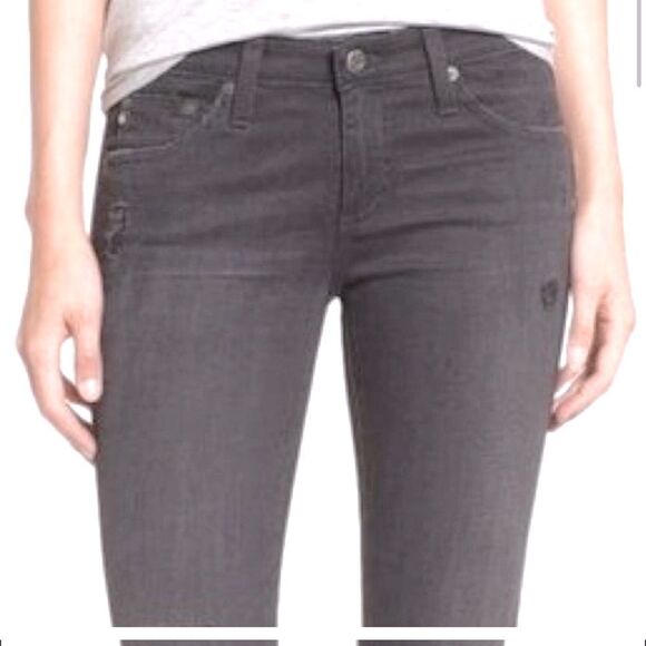 Y2K AG Adriano Goldschmied The Legging Ankle Slim Skinny Jeans 31 Faded Grunge - Picture 9 of 16